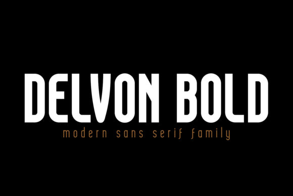 Delvon Bold Typeface for Clean Branding