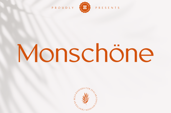 Monschone: A Minimalist Sans Serif Typeface for Luxury Branding