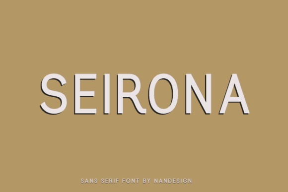 Seirona: A Smooth Typeface for Modern Brands