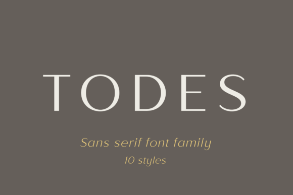 Todes: A Modern Sans Serif Font for Branding